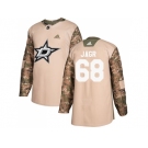 Men Adidas Dallas Stars #68 Jaromir Jagr Camo Authentic 2017 Veterans Day Stitched NHL Jersey