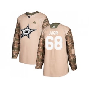 Men Adidas Dallas Stars #68 Jaromir Jagr Camo Authentic 2017 Veterans Day Stitched NHL Jersey