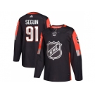 Men Adidas Dallas Stars #91 Tyler Seguin Black 2018 All-Star Central Division Authentic Stitched NHL Jersey