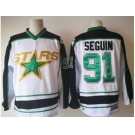 Men Dallas Stars #91 Tyler Seguin White Road Authentic Stitched NHL Jersey