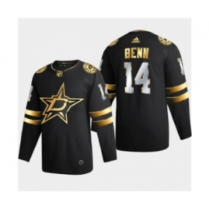 Men's Dallas Stars #14 Jamie Benn Black Golden Edition Limited Stitched Hockey Jersey