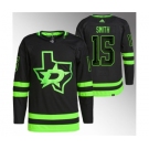 Men's Dallas Stars #15 Craig Smith Black Stitched Jersey