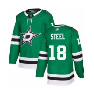 Men's Dallas Stars #18 Sam Steel Green Stitched Jersey