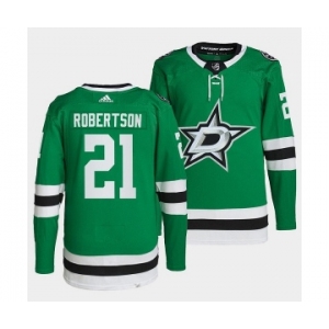 Men's Dallas Stars #21 Jason Robertson Green Stitched Jersey