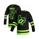 Men's Dallas Stars #47 Alexander Radulov Black 2020-21 Reverse Retro Alternate Hockey Jersey