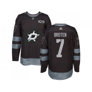 Men's Dallas Stars #7 Neal Broten Black 1917-2017 100th Anniversary Stitched NHL Jersey