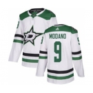 Men's Dallas Stars #9 Mike Modano White Road Stitched Hockey Jersey