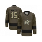 Men's Reebok Dallas Stars #15 Patrik Nemeth Authentic Green Salute to Service NHL Jersey