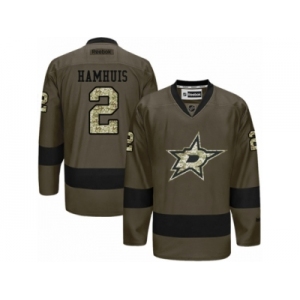 Men's Reebok Dallas Stars #2 Dan Hamhuis Authentic Green Salute to Service NHL Jersey