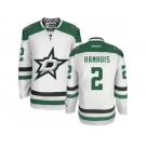 Men's Reebok Dallas Stars #2 Dan Hamhuis Authentic White Away NHL Jersey