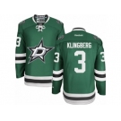 Men's Reebok Dallas Stars #3 John Klingberg Authentic Green Home NHL Jersey