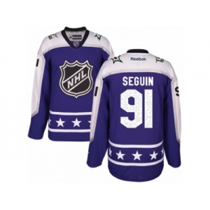 Men's Reebok Dallas Stars #91 Tyler Seguin Authentic Purple Central Division 2017 All-Star NHL Jersey