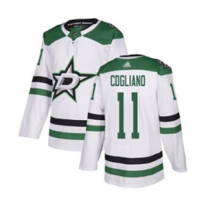 Men's Stars #11 Andrew Cogliano White Road Stitched Hockey Jersey