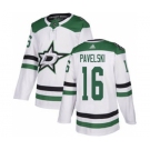 Men's Stars #16 Joe Pavelski White Road Stitched Hockey Jersey