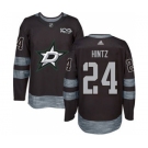 Men's Stars #24 Roope Hintz Black 1917-2017 100th Anniversary Stitched Hockey Jersey