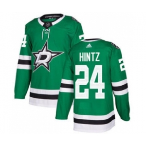 Men's Stars #24 Roope Hintz Green Home Authentic Stitched Hockey Jersey