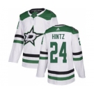 Men's Stars #24 Roope Hintz White Road Authentic Stitched Hockey Jersey