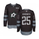 Men's Stars #25 Joel Kiviranta Black 1917-2017 100th Anniversary Stitched Hockey Jersey