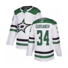 Men's Stars #34 Denis Gurianov White Road Authentic Stitched Hockey Jersey