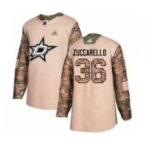 Men's Stars #36 Mats Zuccarello Camo 2017 Veterans Day Stitched Hockey Jersey