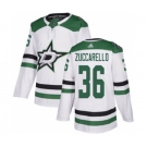 Men's Stars #36 Mats Zuccarello White Road Stitched Hockey Jersey