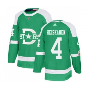 Men's Stars #4 Miro Heiskanen Green Authentic 2020 Winter Classic Stitched Hockey Jersey