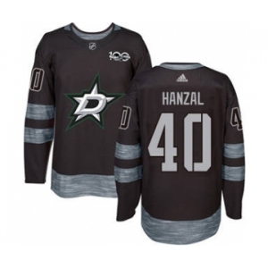 Men's Stars #40 Martin Hanzal Black 1917-2017 100th Anniversary Stitched Hockey Jersey