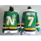 nhl dallas stars #7 broten green ccm