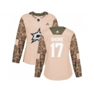 Women Adidas Dallas Stars #17 Devin Shore Camo Authentic 2017 Veterans Day Stitched NHL Jersey