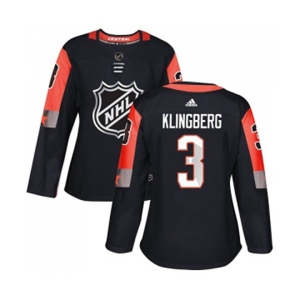 Women's Adidas Dallas Stars #3 John Klingberg Authentic Black 2018 All-Star Central Division NHL Jersey