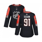 Women's Adidas Dallas Stars #91 Tyler Seguin Authentic Black 2018 All-Star Central Division NHL Jersey