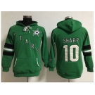 Women's Dallas Stars #10 Patrick Sharp Green Old Time Heidi Hoodie NHL Hoodie