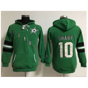 Women's Dallas Stars #10 Patrick Sharp Green Old Time Heidi Hoodie NHL Hoodie