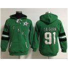 Women's Dallas Stars #91 Tyler Seguin Green Old Time Heidi Hoodie NHL Hoodie