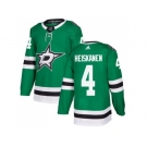 Youth Adidas Dallas Stars #4 Miro Heiskanen Green Home Authentic Stitched NHL Jersey