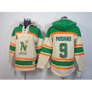 nhl jerseys dallas stars #9 modano green-cream[pullover hooded sweatshirt]