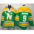 nhl jerseys dallas stars #9 modano green-yellow[pullover hooded sweatshirt]