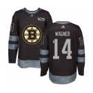 Adidas Boston Bruins #14 Chris Wagner Authentic Black 1917-2017 100th Anniversary NHL Jersey