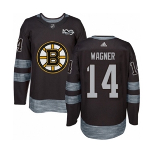 Adidas Boston Bruins #14 Chris Wagner Authentic Black 1917-2017 100th Anniversary NHL Jersey