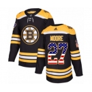 Adidas Boston Bruins #27 John Moore Authentic Black USA Flag Fashion NHL Jersey