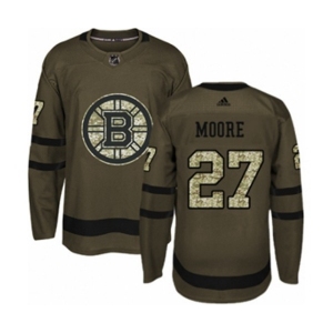 Adidas Boston Bruins #27 John Moore Authentic Green Salute to Service NHL Jersey