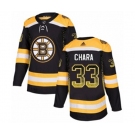 Adidas Boston Bruins #33 Zdeno Chara Authentic Black Drift Fashion NHL Jersey