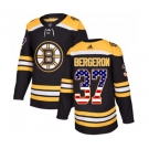 Adidas Boston Bruins #37 Patrice Bergeron Authentic Black USA Flag Fashion NHL Jersey