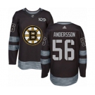 Adidas Boston Bruins #56 Axel Andersson Authentic Black 1917-2017 100th Anniversary NHL Jersey