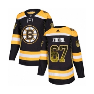 Adidas Boston Bruins #67 Jakub Zboril Authentic Black Drift Fashion NHL Jersey