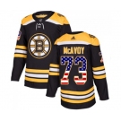 Adidas Boston Bruins #73 Charlie McAvoy Authentic Black USA Flag Fashion NHL Jersey