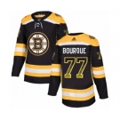 Adidas Boston Bruins #77 Ray Bourque Authentic Black Drift Fashion NHL Jersey