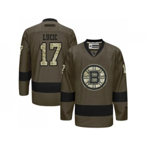 Boston Bruins #17 Milan Lucic Green Salute to Service Stitched NHL Jersey