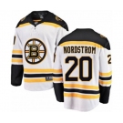 Boston Bruins #20 Joakim Nordstrom Authentic White Away Fanatics Branded Breakaway NHL Jersey