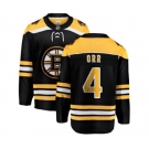 Boston Bruins #4 Bobby Orr Authentic Black Home Fanatics Branded Breakaway NHL Jersey